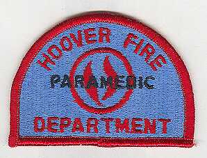 Hoover,  AL.  Fire Dept.  Paramedic (Red on blue)