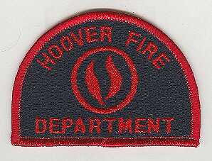 Hoover,  Alabama   Fire Dept.  (Red on black)