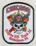 Chicago, Illinois  Fire Dept.  Eng. 109, Truck 32, Amb. 34
