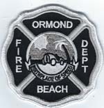 Ormond Beach, Florida Fire Dept.  (White on Black)