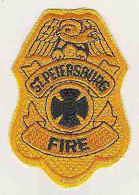 St. Petersburg,  Florida  Fire Dept. (Badge Patch)  GOLD