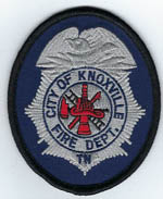 Knoxville, Tennessee  Fire Dept.  (Silver, Badge Patch)