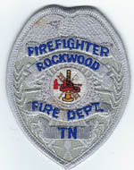 Rockwood, Tennessee  Fire Dept.  Firefighter  (Silver, Badge Patch)