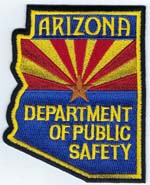 Arizona Dept. of Public Safety (State Shape, Brown star)