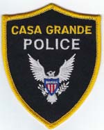 Casa Grande, Arizona  Police  (Old Style, Eagle)