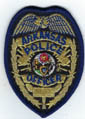 ARPOLICEOFFICERBADGEPATCHGOLDMYLARBLUEBORDERTMB