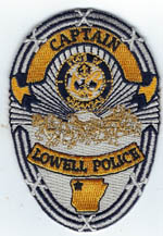 LOWELLARPOLICEBADGEPATCHCAPTAINCOLOREDSTD