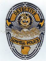 LOWELLARPOLICEBADGEPATCHDETECTIVECOLOREDSTD