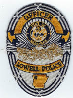 LOWELLARPOLICEBADGEPATCHOFFICERCOLOREDSTD