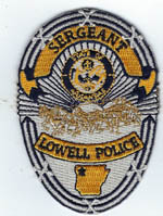 LOWELLARPOLICEBADGEPATCHSERGEANTCOLOREDSTD