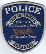 Lowell, Arkansas  Police  (Lighter Blue Bckgnd)