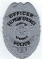 SULPHURSPRINGSARPOLICEBADGEPATCHSILVERTMB