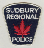 Sudbury, Ontario  Regional Police  (DEFUNCT 2001)