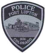 Fort Lupton, Colorado  Police  (Gray on Black)(REGULAR PATCH)