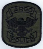 Largo, Florida Police  SWAT  (Green, Cloth Background)