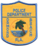 Ormond Beach, Florida  PD.  (Old Style, Orange Bckgnd)