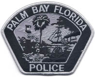 Palm Bay, Florida  Police  (Used By K-9)  (Gray on Black)