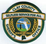 Clay County, Florida S.O.   (Round, worn by  non sworn personnel)