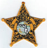 Florida Deputy Sheriff  Stock  Badge Patch  Gold  (Light Green Seal)