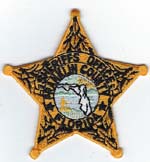 Franklin County, Florida  S.O.  Badge Patch  Gold  (Light Green Seal)