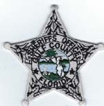 Gulf County, Florida  S.O.  Badge Patch  Silver  (Dark Green Seal)