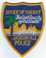 Jacksonville, Florida  Office of Sheriff  Police  (Old Style, Shirt, Lighter Blue Background)