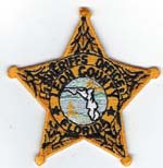 Leon County, Florida  S.O. Badge Patch  Gold  (Light Green Seal)