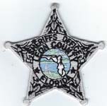 Leon County, Florida  S.O. Badge Patch  Silver  (Light Green Seal)