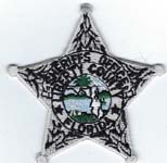 Liberty County, Florida  S.O. Badge Patch  Silver  (Dark Green Seal)