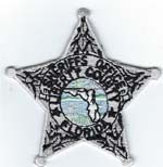 Liberty County, Florida  S.O. Badge Patch  Silver  (Light Green Seal)