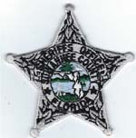 Suwannee County, Florida  S.O.  Badge Patch  Silver  (Dark Green Seal)