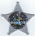 Taylor County, Florida  S.O. Badge Patch  Silver  (Color Seal)