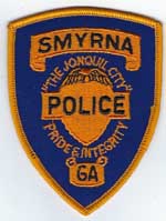 Smyrna, Georgia  Police  (Old Style, Blue bckgnd)