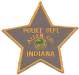 Allen County, Indiana Police Dept. Old Style (Sewn in border, USED)