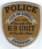 Lowell, Arkansas  Police  K-9 Unit