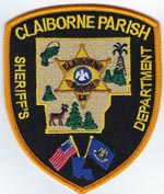 Claiborne Parish, Louisiana  SD. (4 inches wide, Black Background)