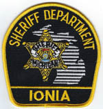 Ionia County, Michigan  SD.  (Black, Cloth background)