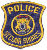 St. Clair Shores, Michigan  Police  (Old Style, Sewn in Border)