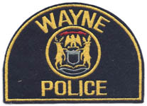Wayne, Michigan  Police  (OLD STYLE, Half Moon, FELT)
