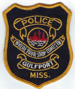 Gulfport, Mississippi  Police  (Old Style)(Cloth Background)