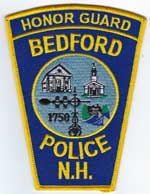Bedford, New Hampshire  Police  Honor Guard  (Yellow Letters)