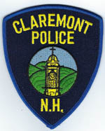 Claremont, New Hampshire  Police  (Blue Border)