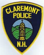 Claremont, New Hampshire  Police  (Gold Border)