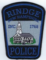 Rindge, New Hampshire  Police  (Blue Lettering, NEW STYLE)