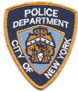 New York City, New York PD.  Hat Patch  (Unofficial, 3 1/2 in tall)