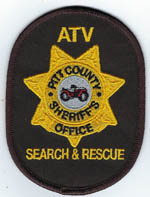 Pitt County, North Carolina  S.O.  ATV  Search & Rescue  (4 IN x 3 1/8 IN)