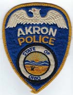 Akron, Ohio  Police  (USED, Old Style, patch on a patch)