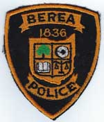 Berea, Ohio  Police  (Old Style, Sewn In border)