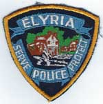 Elyria, Ohio  Police  (Old Style, Sewn in border, Brown in Buildings)