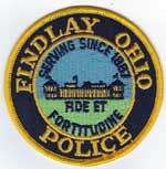 Findlay, Ohio  Police  (Older Version, Cheesecloth backing)